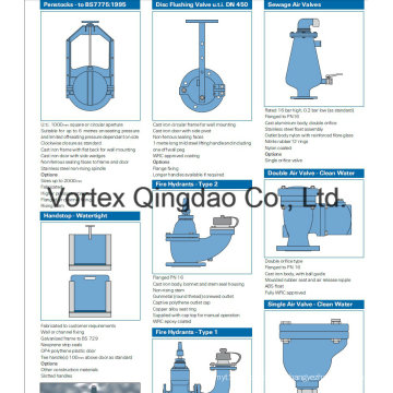 Qing Dao Vortex Penstock fait en Chine